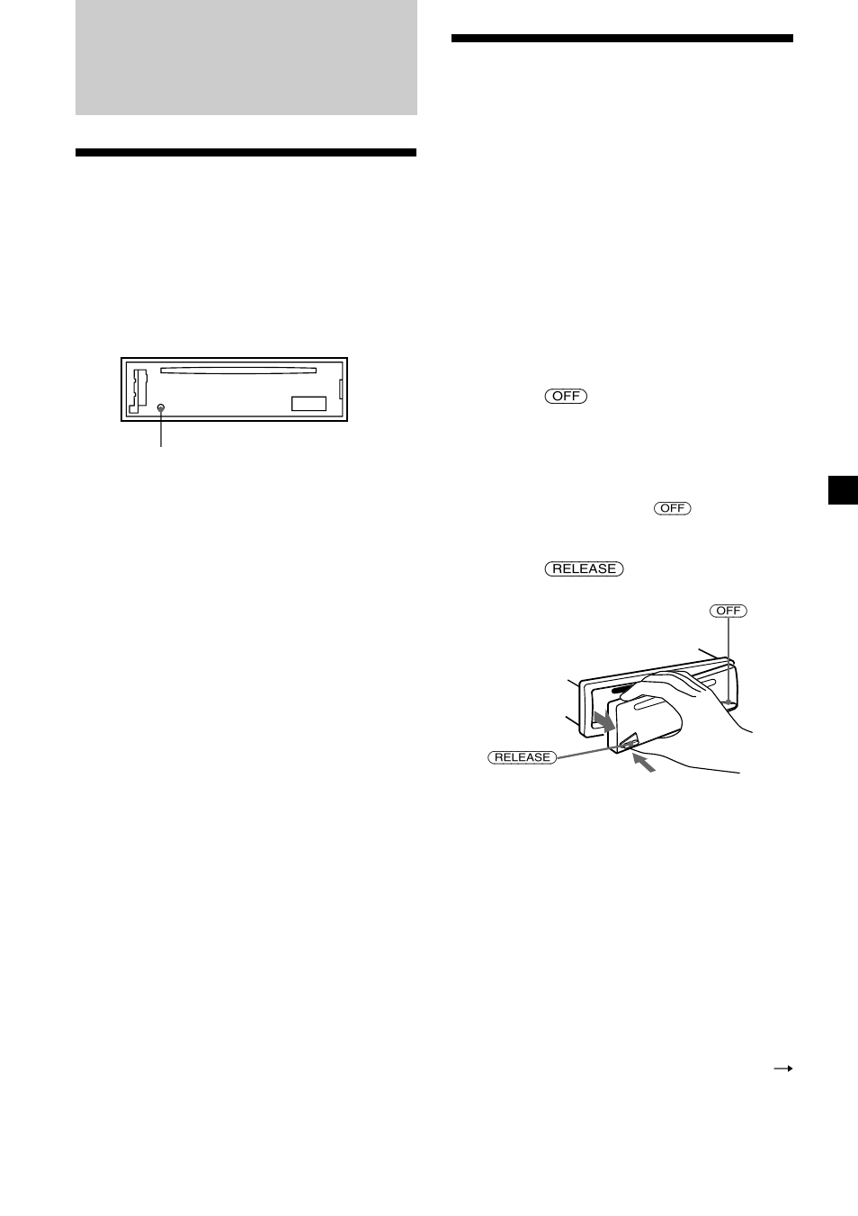 Operazioni preliminari, Azzeramento dell’apparecchio, Estrazione del pannello frontale | Sony CDX-MP30 User Manual | Page 99 / 152