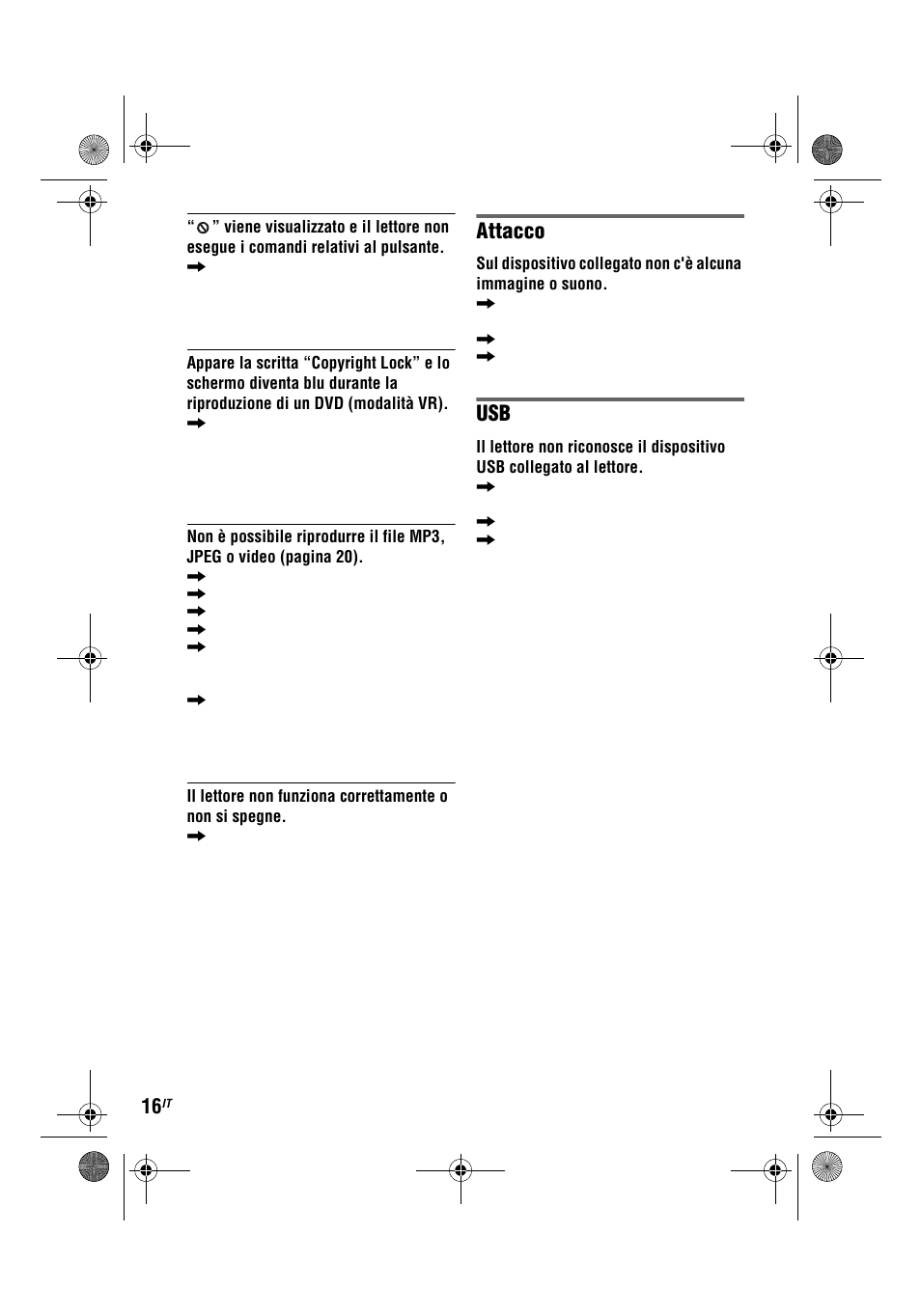 Attacco | Sony DVP-FX780 User Manual | Page 102 / 132