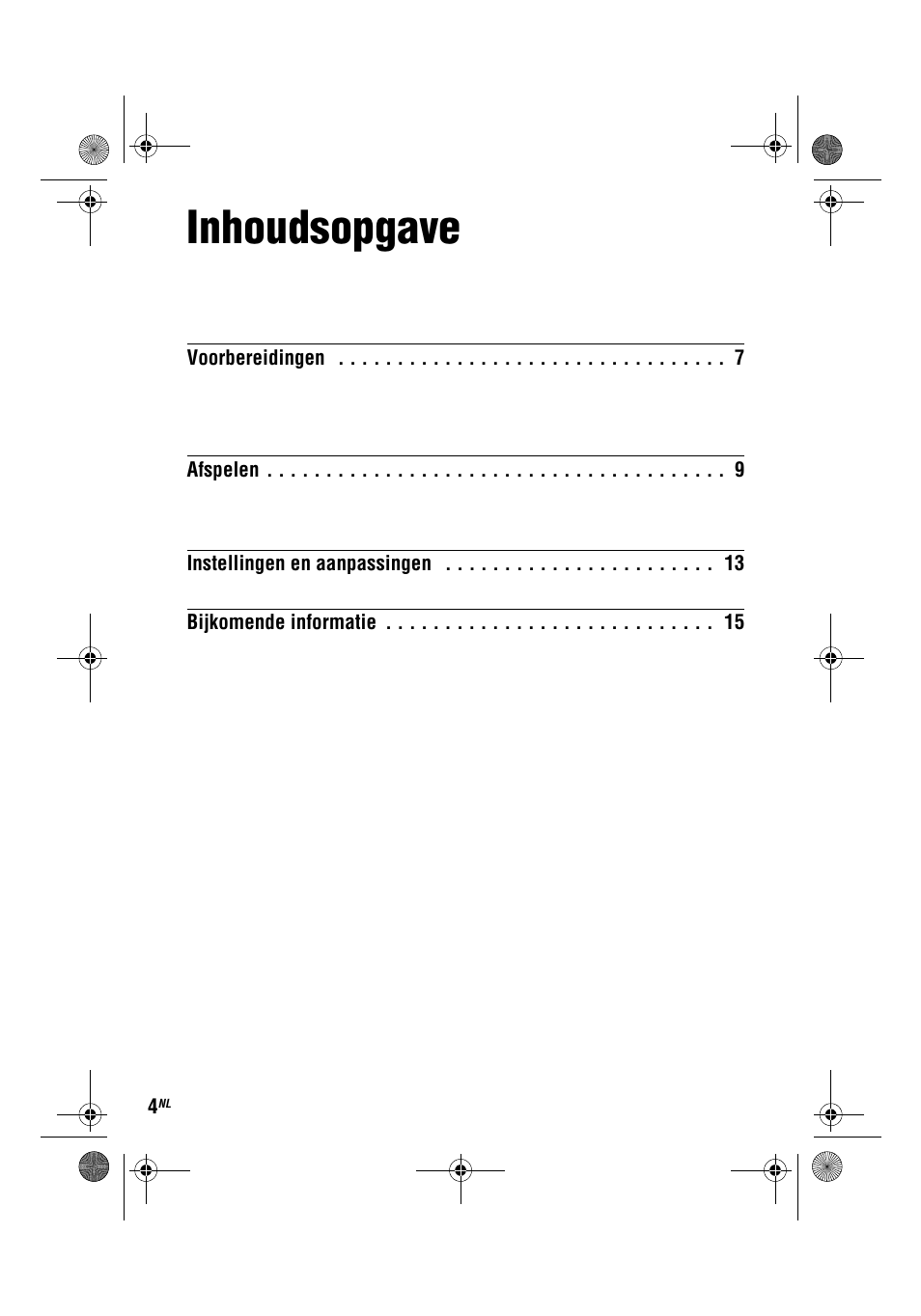 Inhoudsopgave | Sony DVP-FX780 User Manual | Page 112 / 132