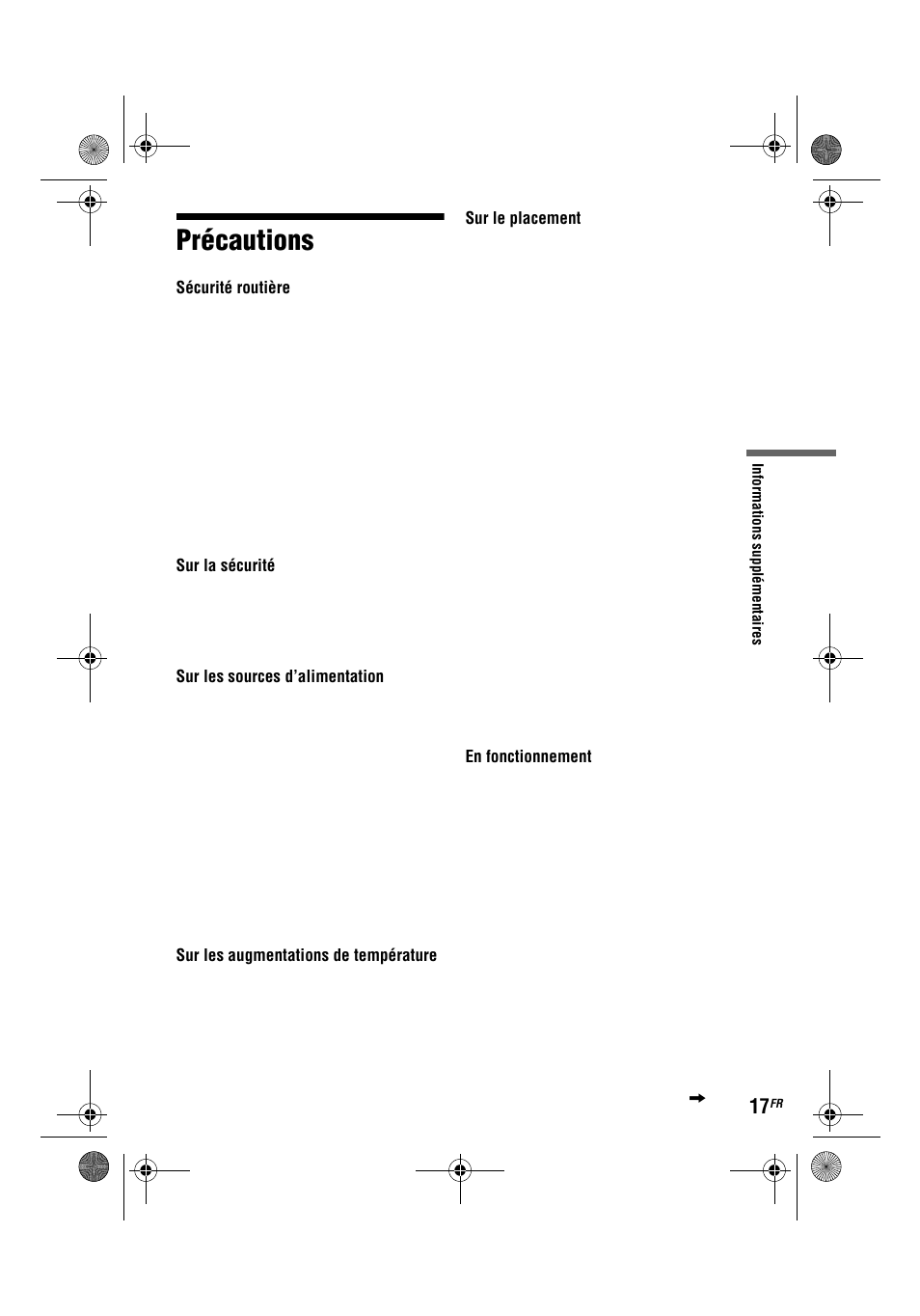Précautions | Sony DVP-FX780 User Manual | Page 37 / 132