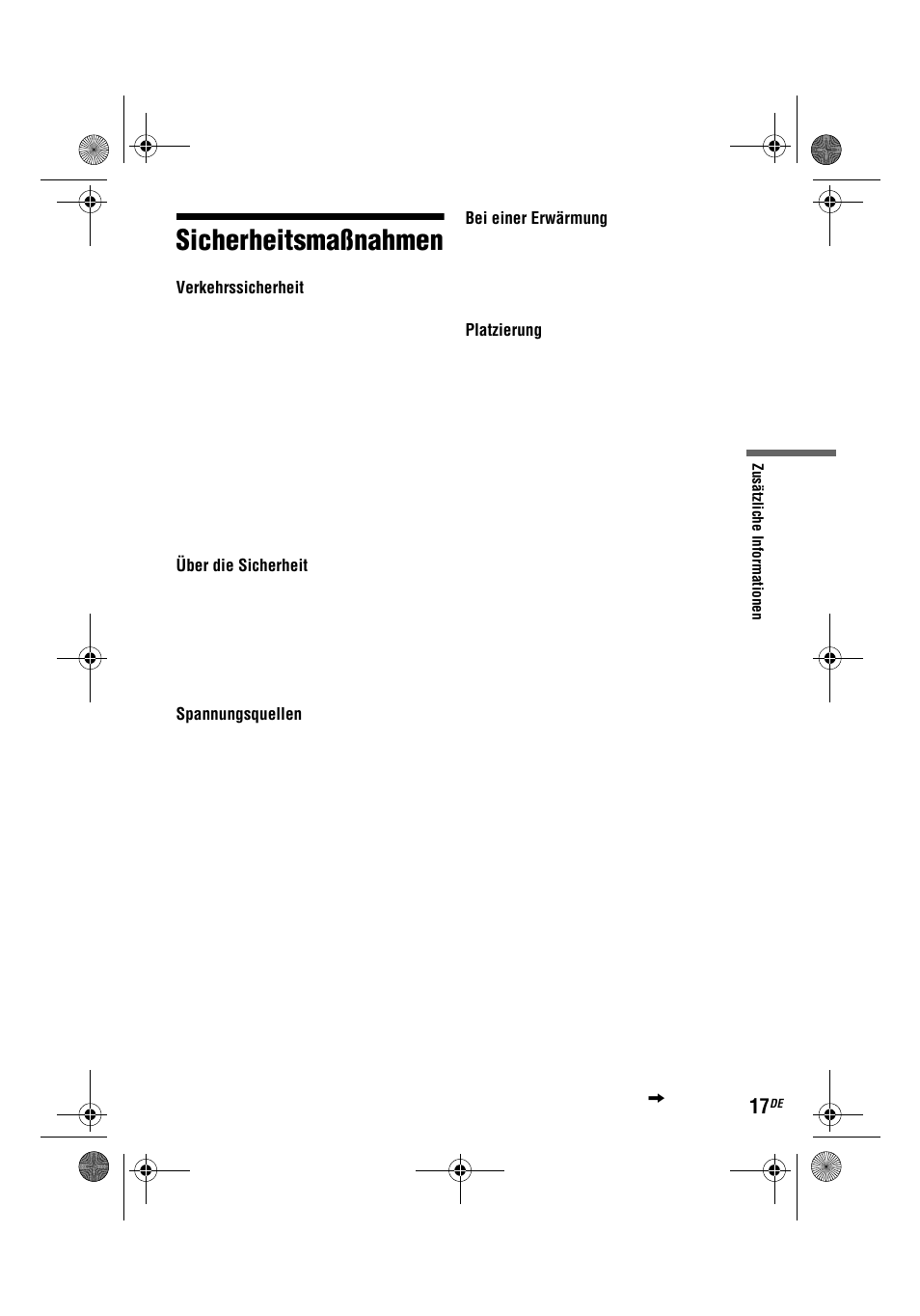 Sicherheitsmaßnahmen | Sony DVP-FX780 User Manual | Page 59 / 132