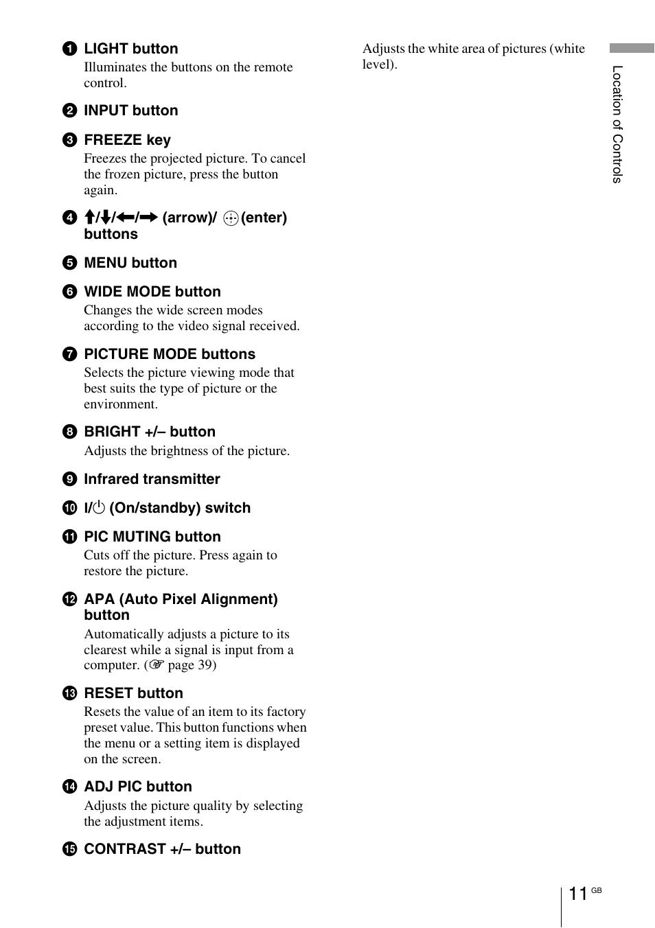 Sony VPL-BW7 User Manual | Page 11 / 324