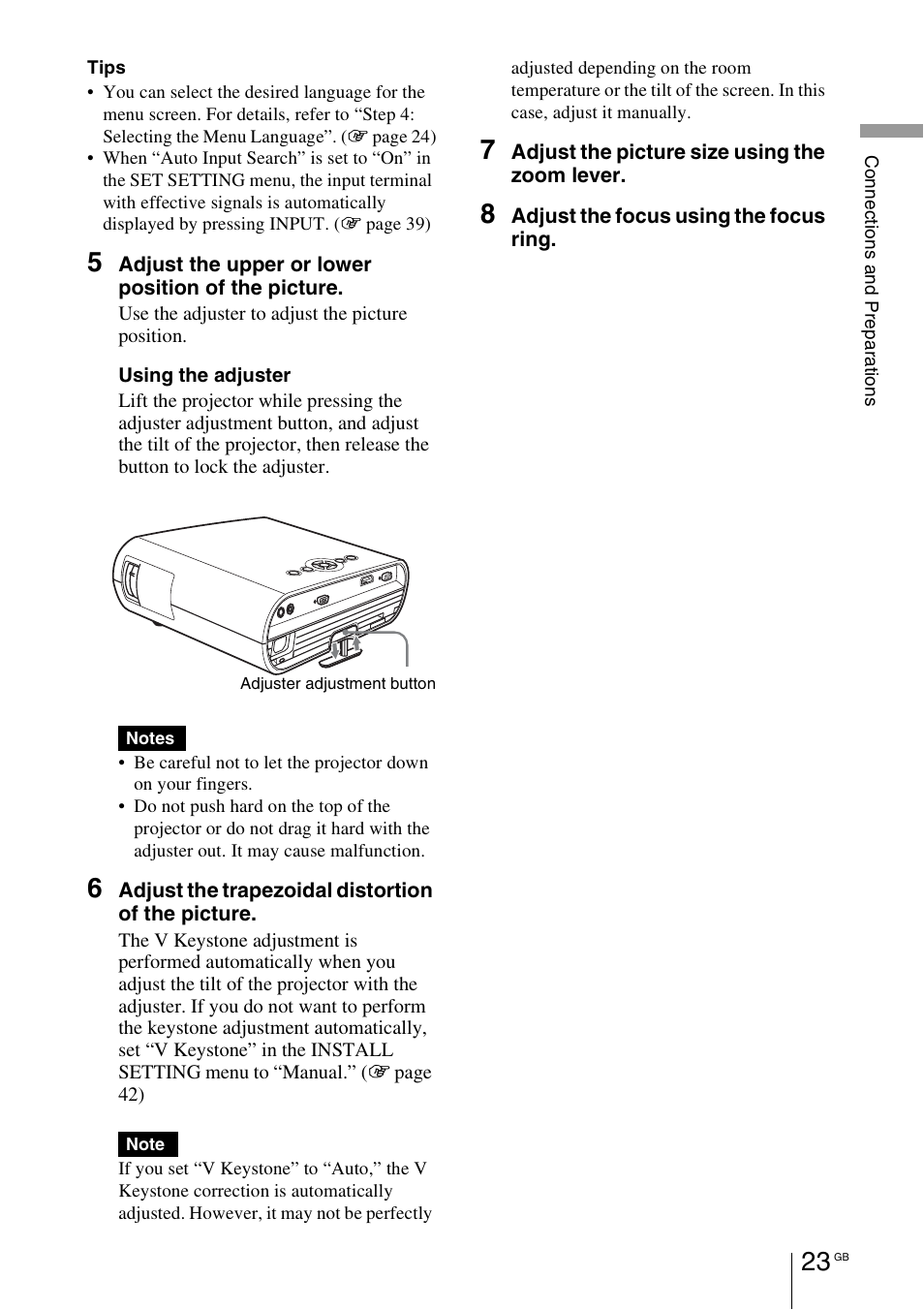 Sony VPL-BW7 User Manual | Page 23 / 324