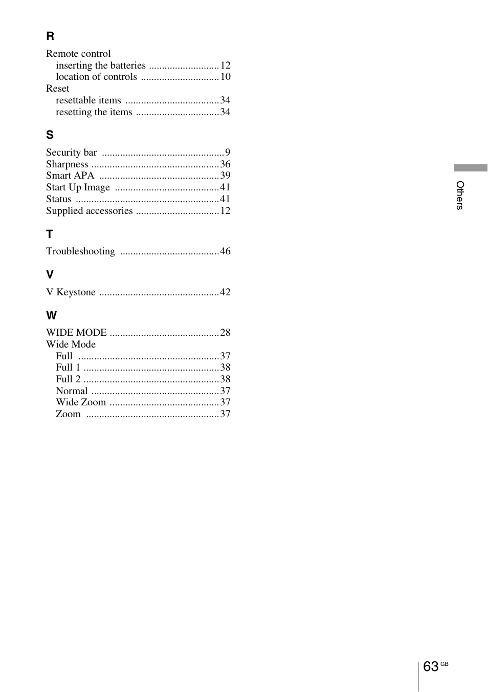 Sony VPL-BW7 User Manual | Page 63 / 324