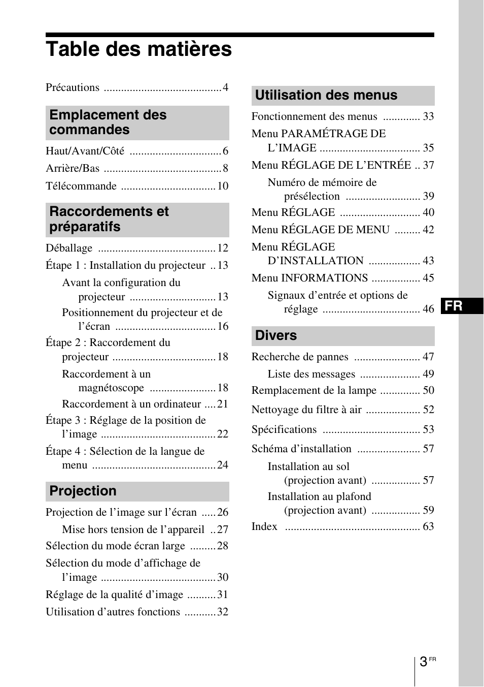 Sony VPL-BW7 User Manual | Page 65 / 324