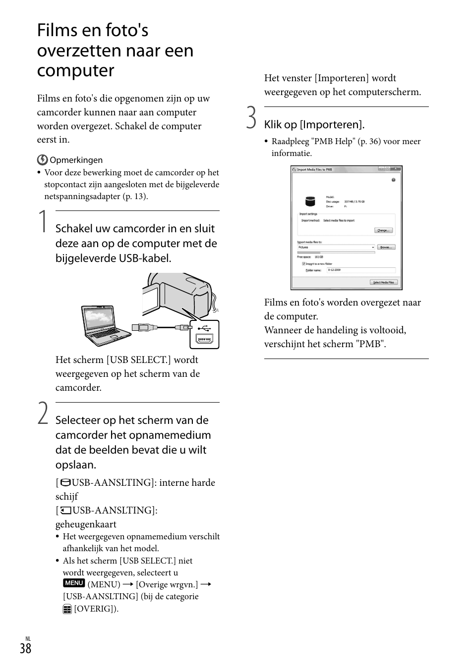 Films en foto's overzetten naar een computer | Sony DCR-SX15E User Manual | Page 180 / 283