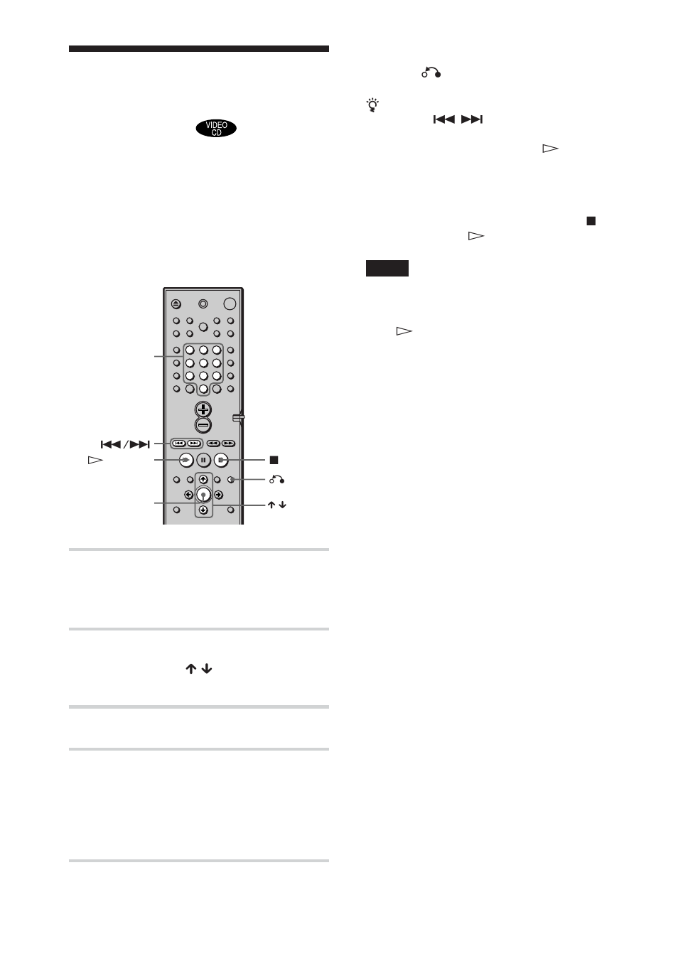 Spela video-cd-skivor med pbc-funktioner, Pbc-uppspelning), Börja spela en video-cd med pbc-funktioner | Tryck på enter | Sony DAV-DS1000 User Manual | Page 126 / 344