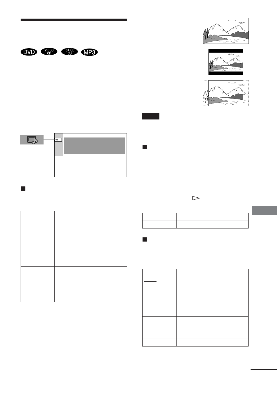 Inställningar för displayen | Sony DAV-DS1000 User Manual | Page 157 / 344