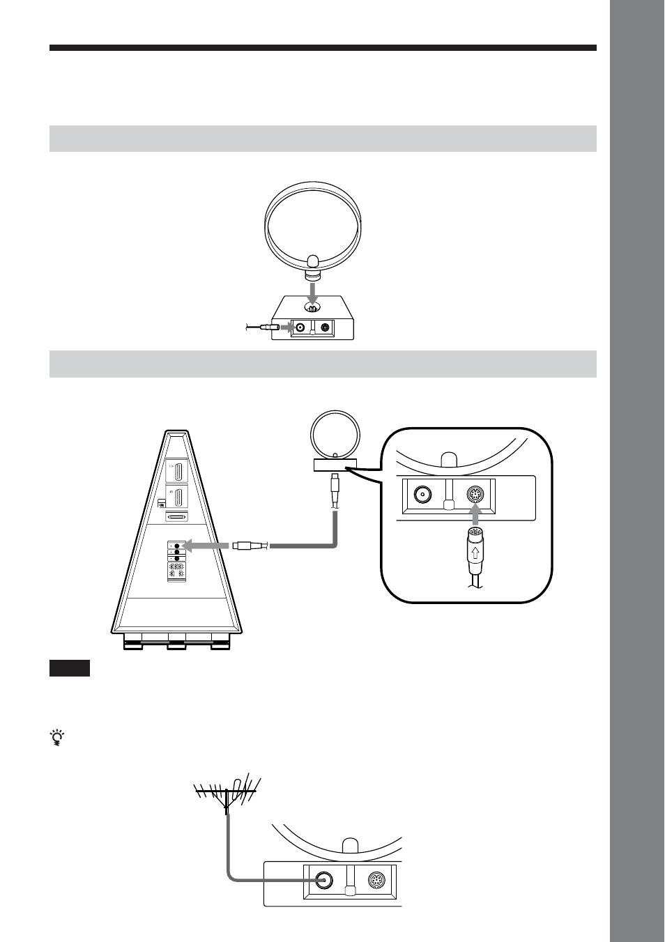 Punto 2: collegamento dell’antenna, Operazioni preliminari, Collegare la radio | Collegamento della radio, Collegare le antenne am e fm alla radio | Sony DAV-DS1000 User Manual | Page 197 / 344