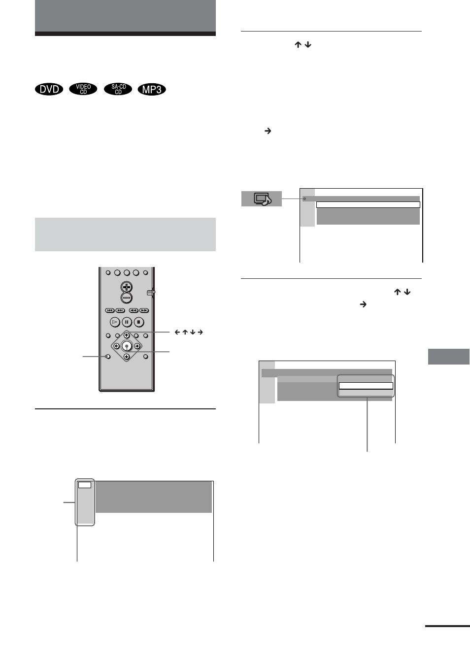 Utilizzo del display di impostazione, Impostazioni e regolazioni, Come utilizzare il display di impostazione | Sony DAV-DS1000 User Manual | Page 241 / 344