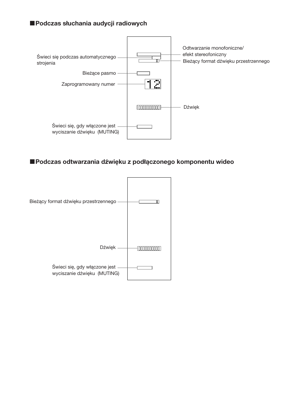 X podczas słuchania audycji radiowych | Sony DAV-DS1000 User Manual | Page 270 / 344
