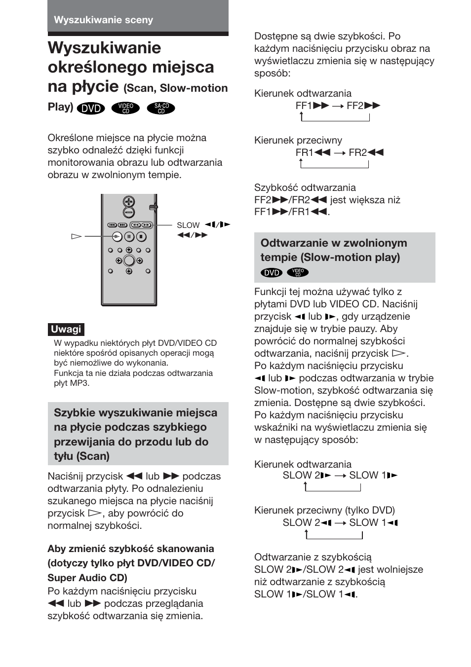 Wyszukiwanie określonego miejsca na płycie | Sony DAV-DS1000 User Manual | Page 304 / 344