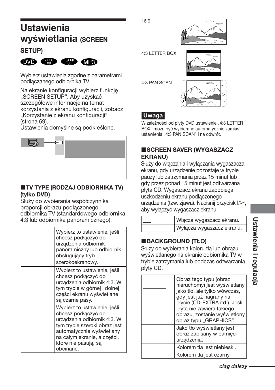 Ustawienia wyświetlania | Sony DAV-DS1000 User Manual | Page 329 / 344