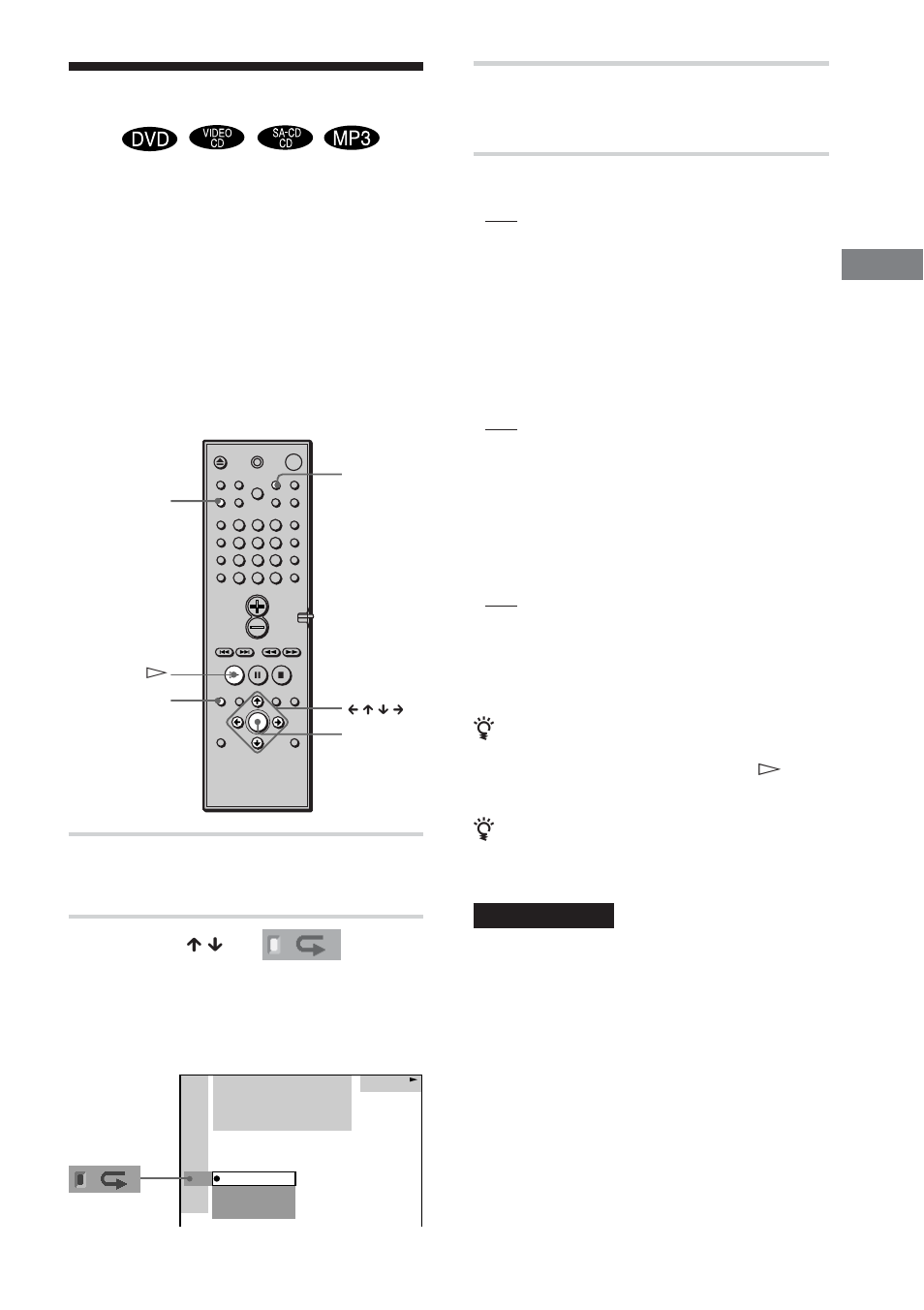 Herhaalde weergave, Discs afspelen, Kies de herhaalde weergavestand en druk op enter | Repeat play), Druk op dvd display | Sony DAV-DS1000 User Manual | Page 45 / 344