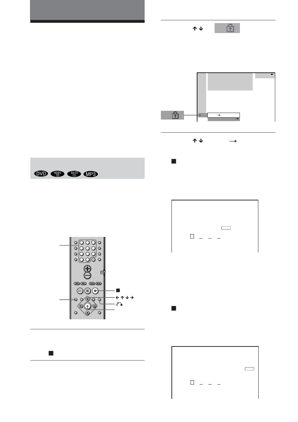 Discs vergrendelen, Eigen kinderbeveiliging, kinderbeveiliging), Eigen kinderbeveiliging | Sony DAV-DS1000 User Manual | Page 58 / 344