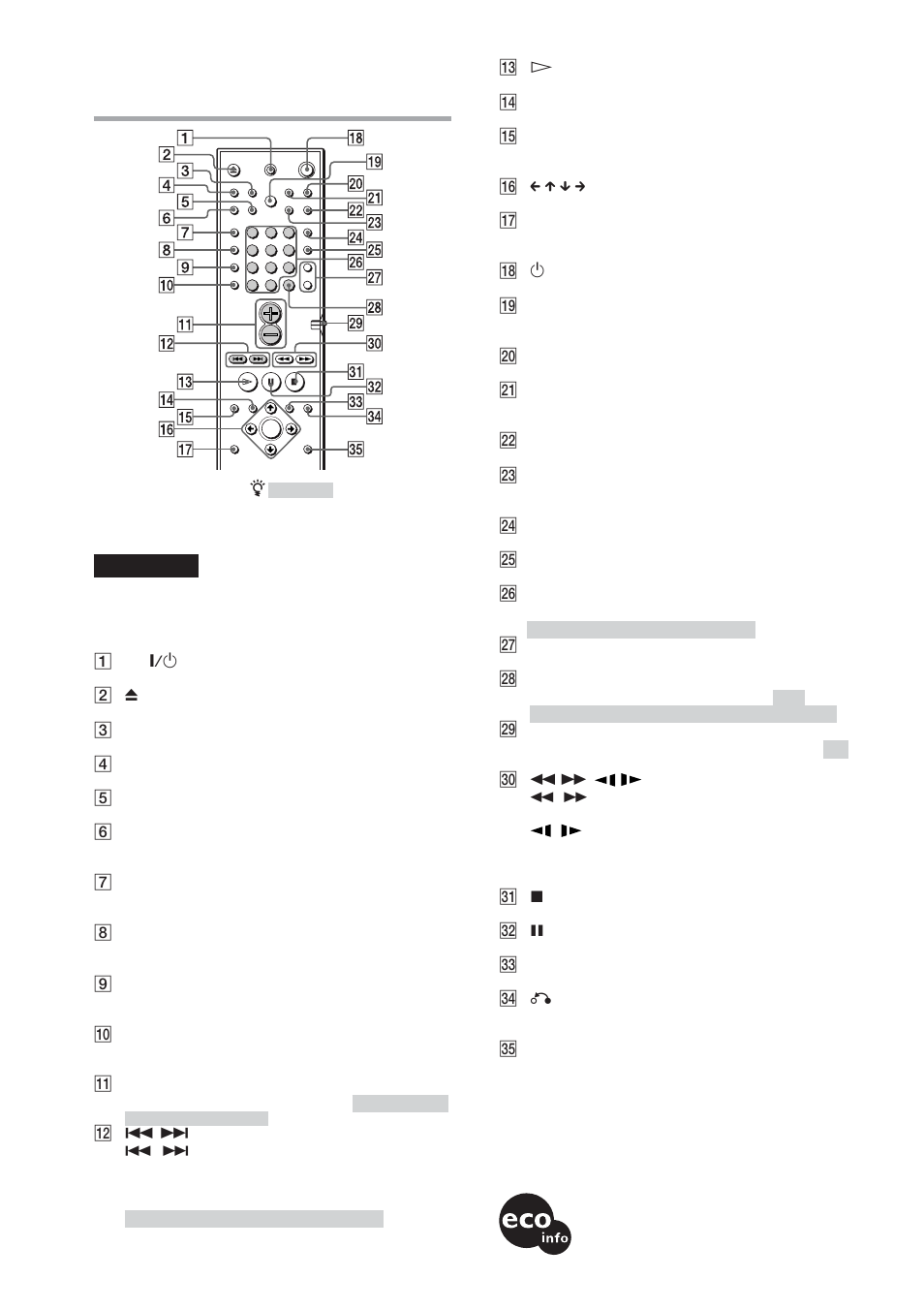 Beknopte handleiding voor afstandsbediening, Gedrukt op 100% kringlooppapier, Opmerking | Sony DAV-DS1000 User Manual | Page 86 / 344