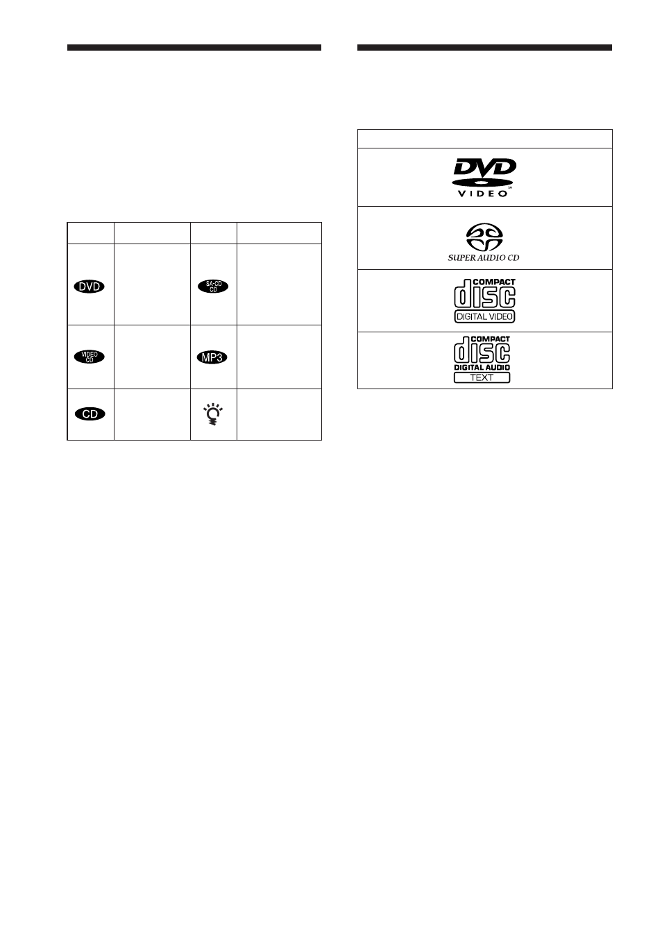 Om denna bruksanvisning, Följande skivor kan spelas på denna apparat | Sony DAV-DS1000 User Manual | Page 92 / 344