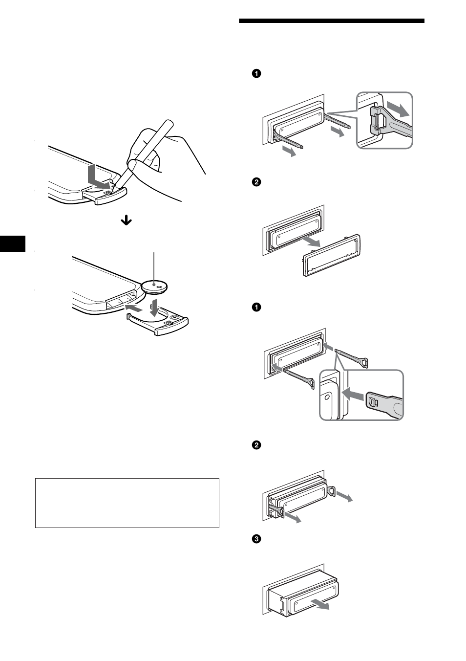 Démontage de l’appareil | Sony CDX-M850MP User Manual | Page 102 / 178