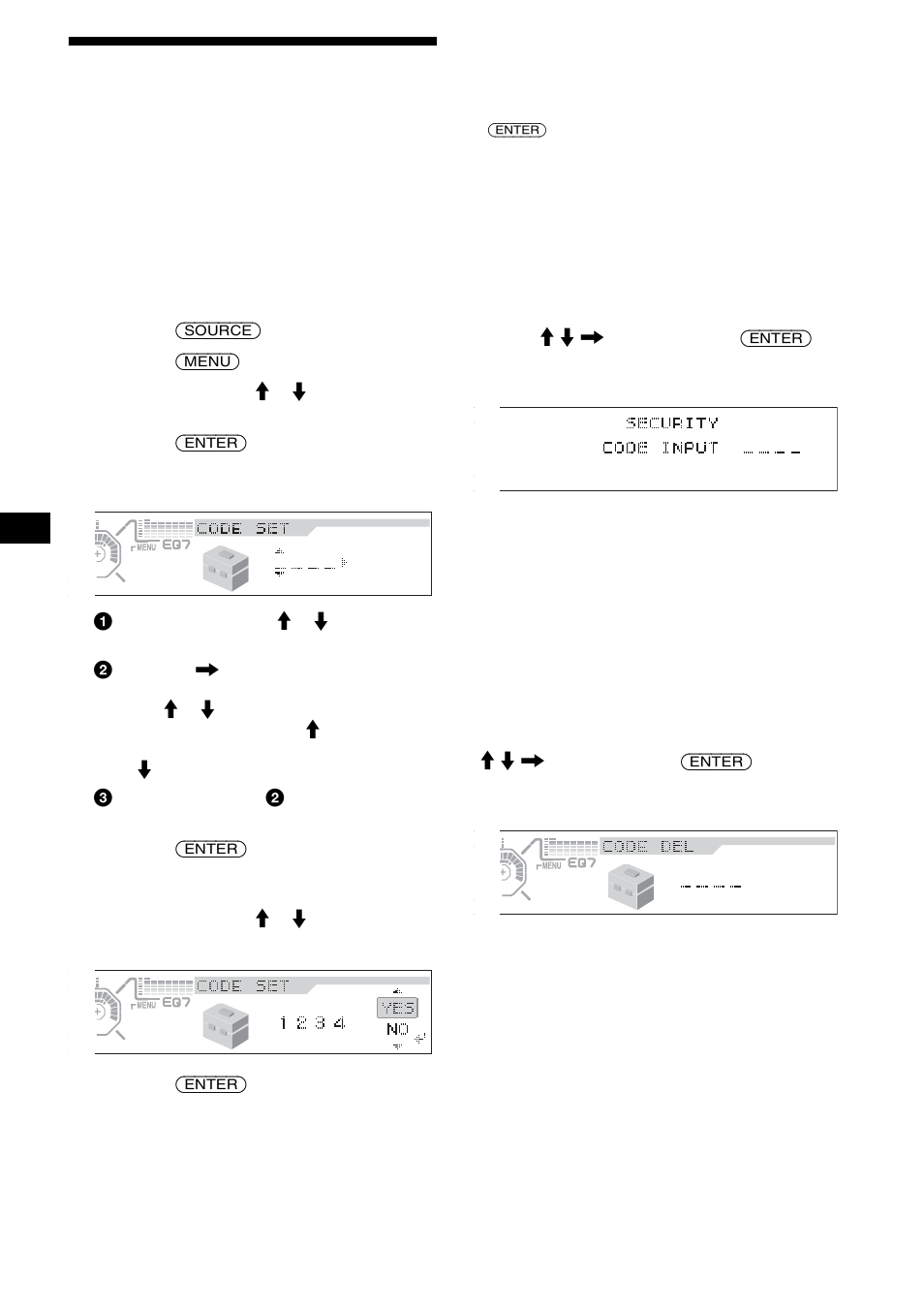 Impostazione del codice di sicurezza, 30 impostazione del codice di sicurezza | Sony CDX-M850MP User Manual | Page 136 / 178