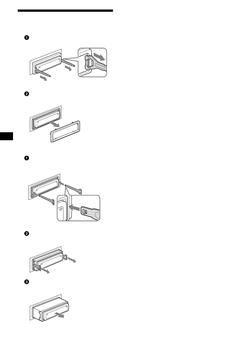 Rimozione dell’apparecchio, 32 rimozione dell’apparecchio | Sony CDX-M850MP User Manual | Page 138 / 178