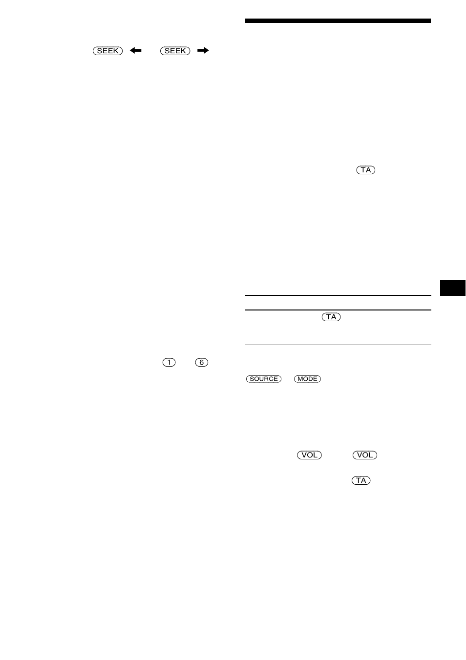 Verkeersinformatie beluisteren, Ta/tp | Sony CDX-M850MP User Manual | Page 161 / 178