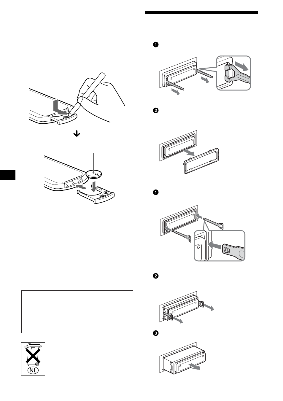 Het apparaat verwijderen | Sony CDX-M850MP User Manual | Page 172 / 178