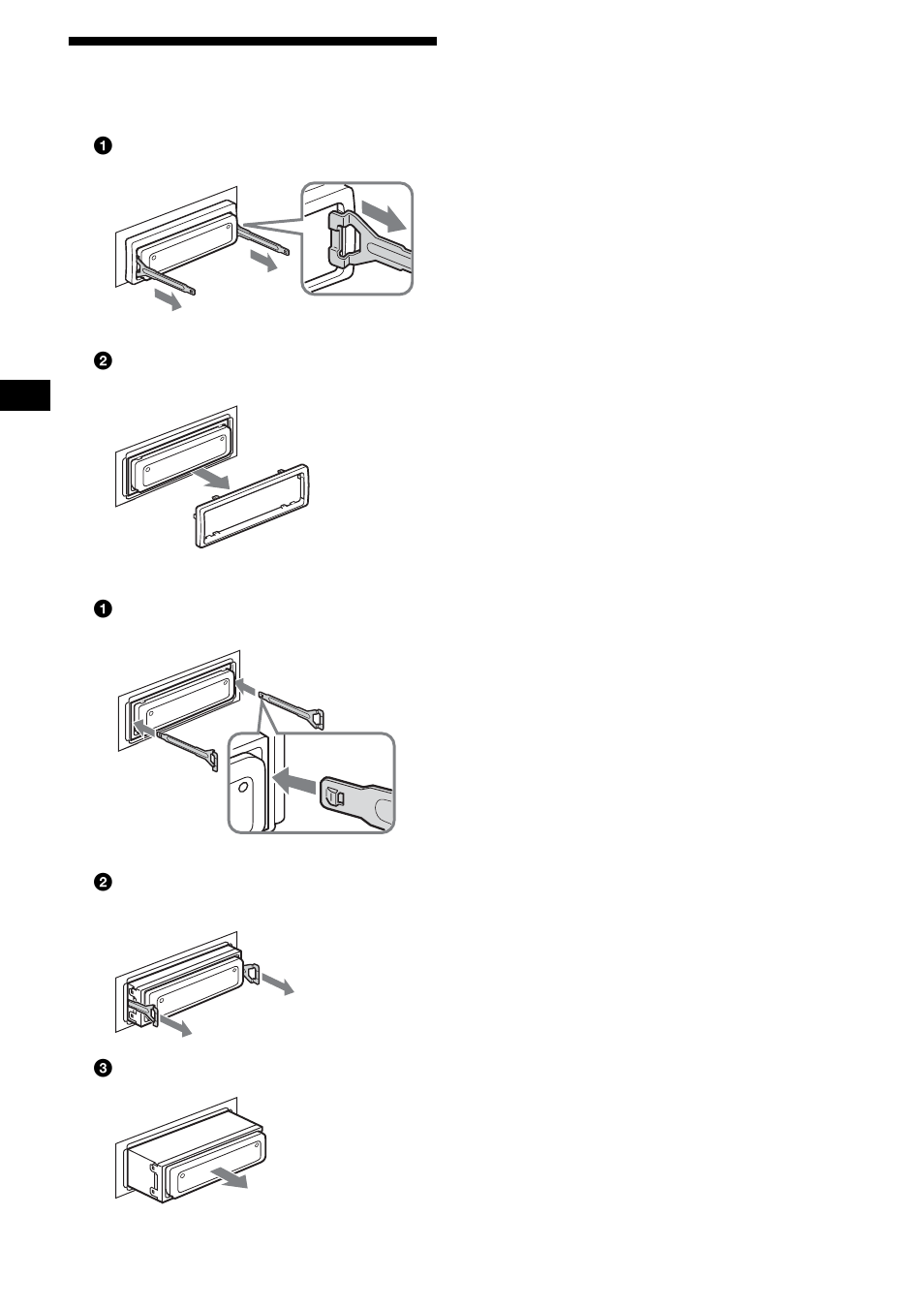 Removing the unit, 30 removing the unit | Sony CDX-M850MP User Manual | Page 30 / 178