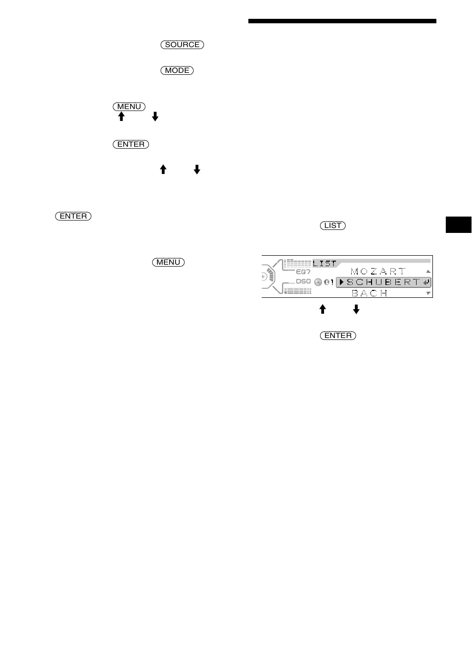 Ansteuern einer cd/md anhand des namens, List-up | Sony CDX-M850MP User Manual | Page 49 / 178