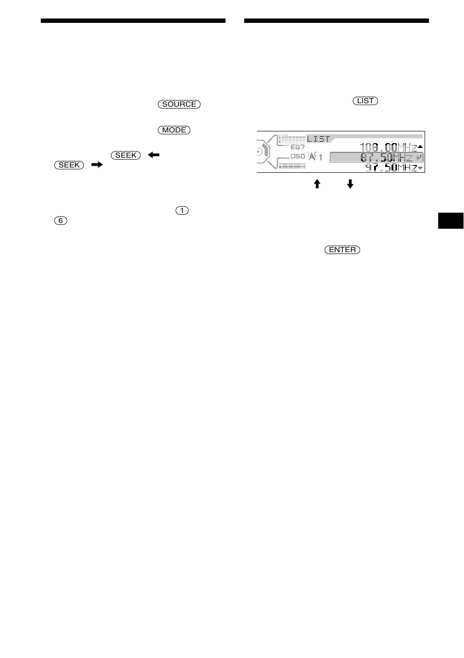 Speichern bestimmter radiosender, Einstellen eines senders anhand einer liste, List-up | 17 speichern bestimmter radiosender | Sony CDX-M850MP User Manual | Page 51 / 178