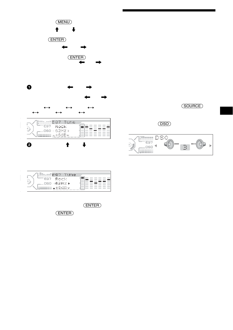 Einstellen der dso-funktion, Dynamic soundstage organizer) | Sony CDX-M850MP User Manual | Page 61 / 178