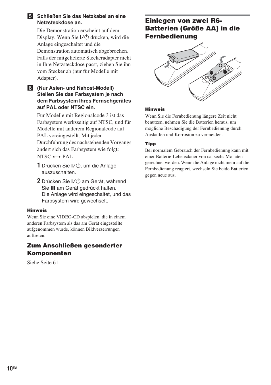 Sony CMT-WS2D User Manual | Page 10 / 244