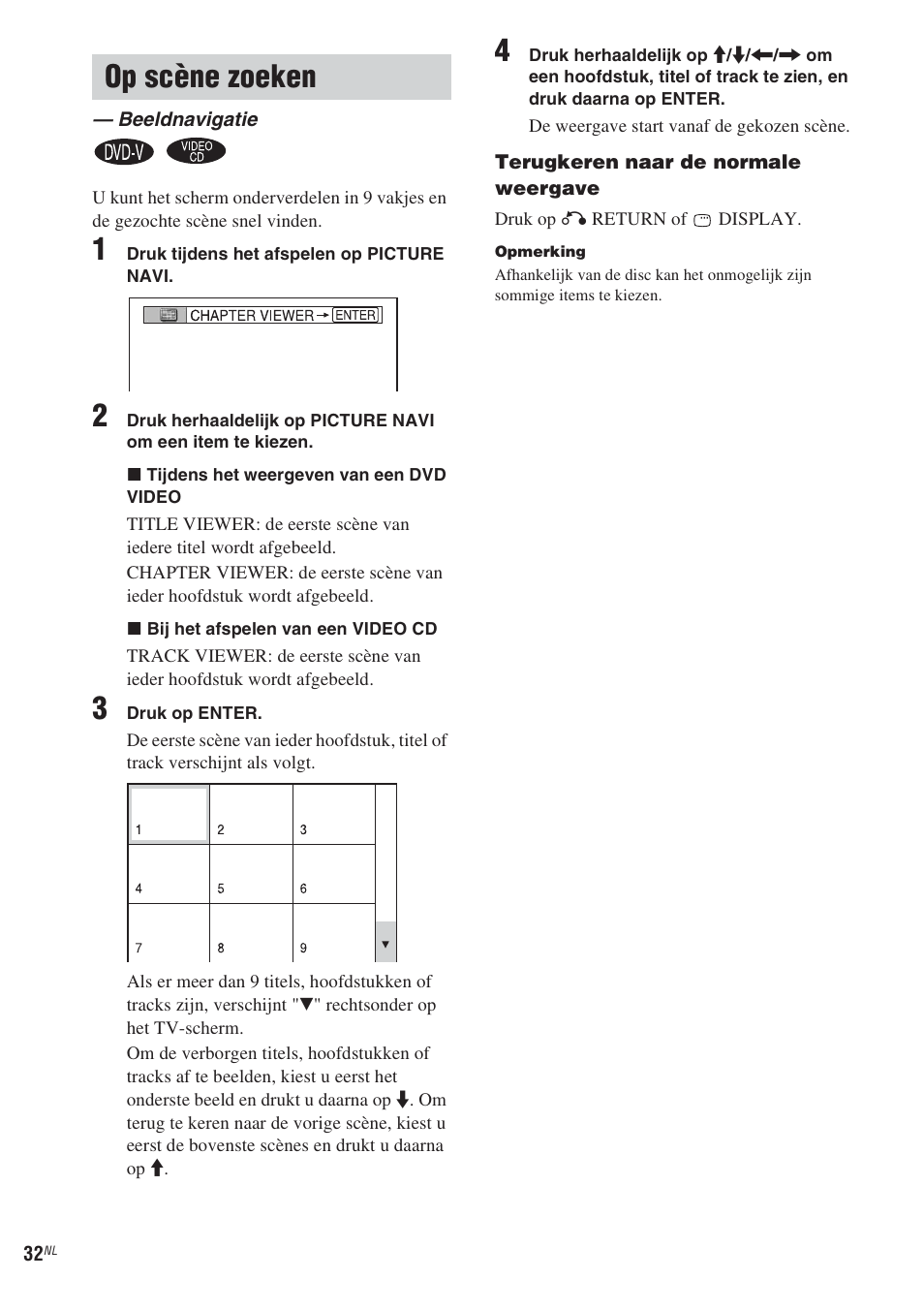 Op scène zoeken, Beeldnavigatie | Sony CMT-WS2D User Manual | Page 114 / 244