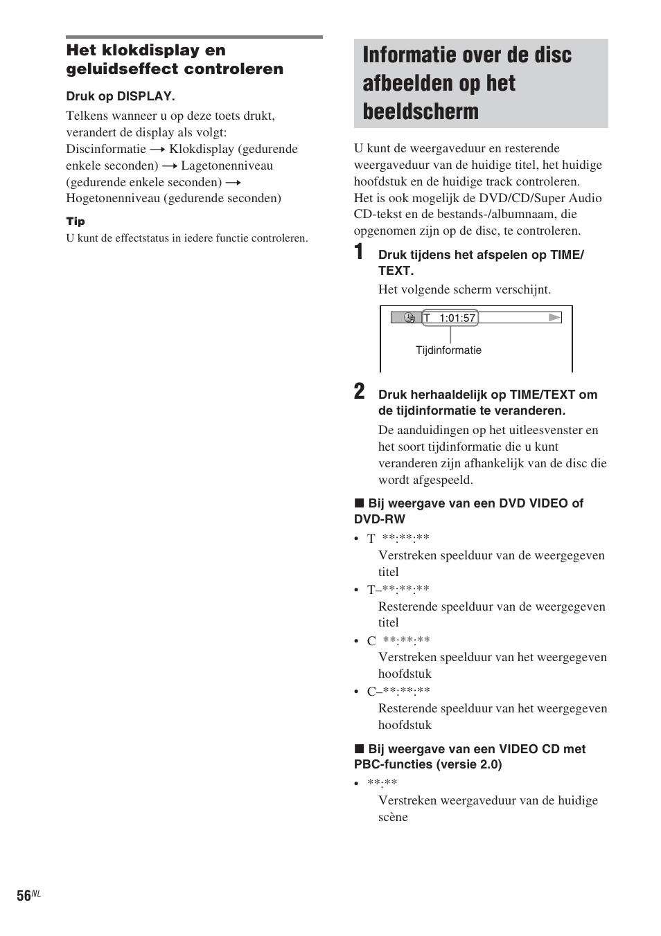 Informatie over de disc afbeelden op het, Beeldscherm | Sony CMT-WS2D User Manual | Page 138 / 244