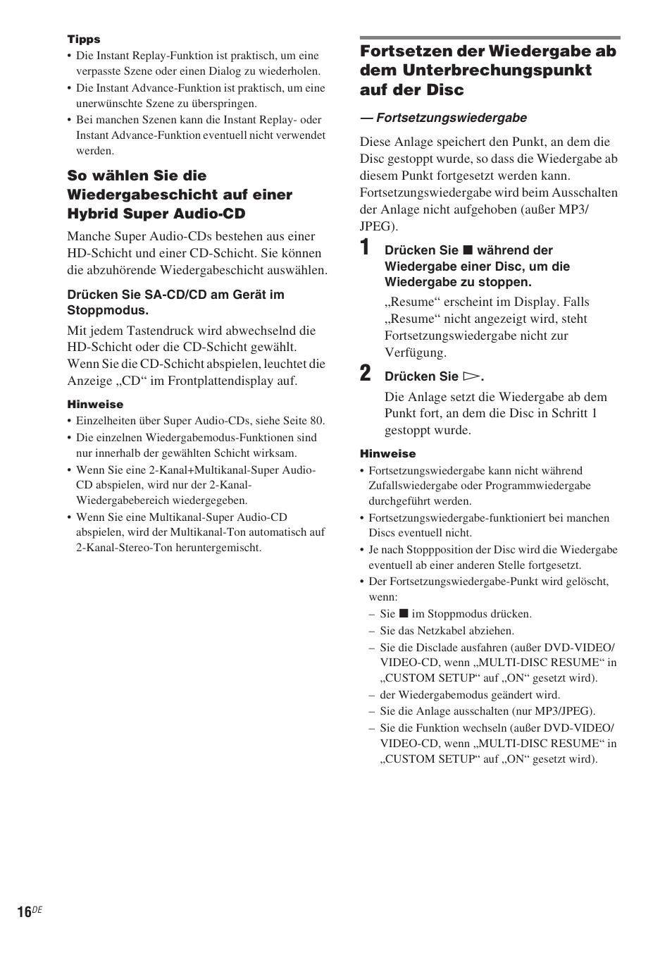 Sony CMT-WS2D User Manual | Page 16 / 244