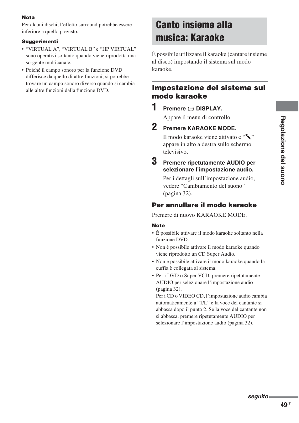 Canto insieme alla musica: karaoke | Sony CMT-WS2D User Manual | Page 213 / 244