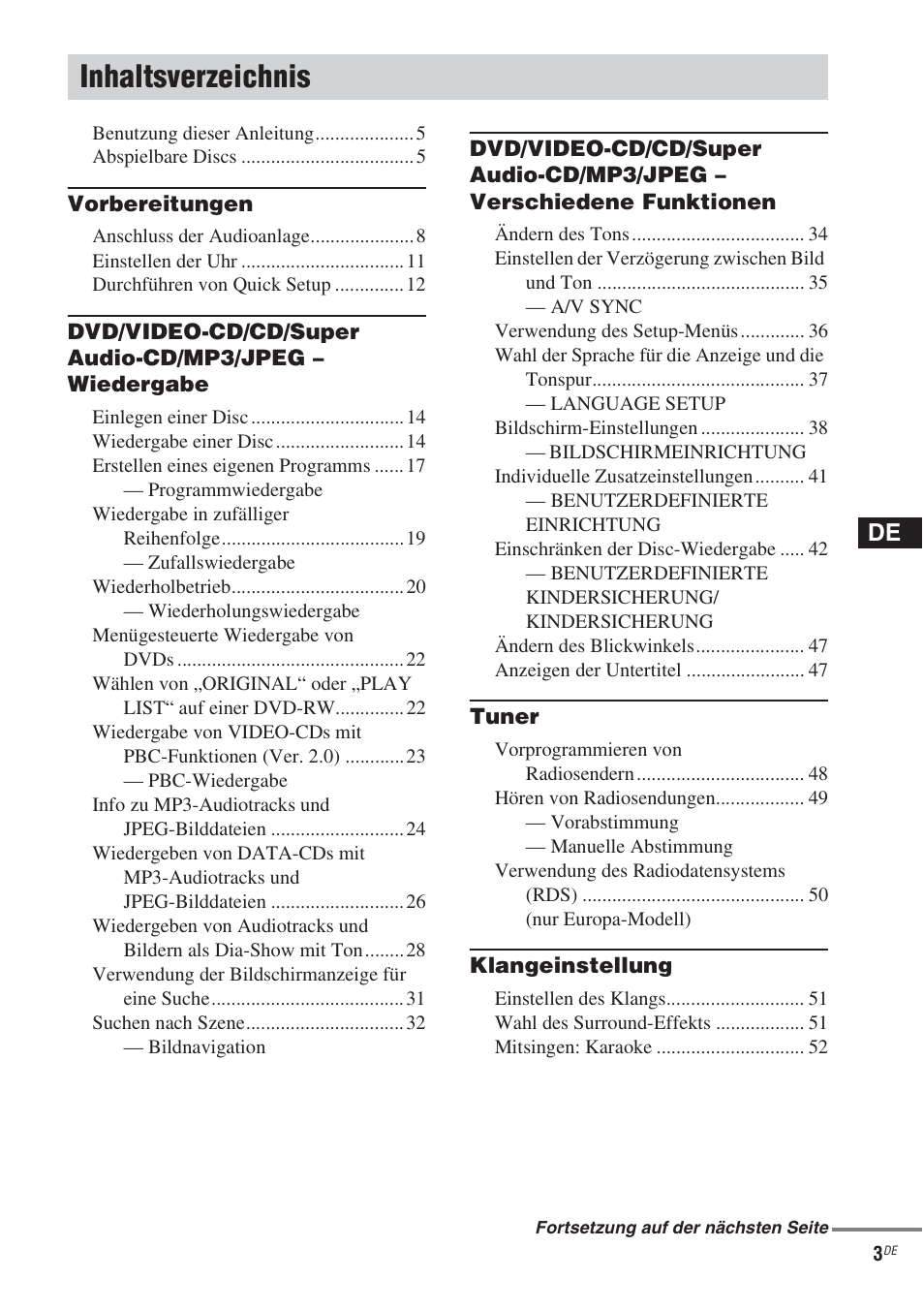 Sony CMT-WS2D User Manual | Page 3 / 244