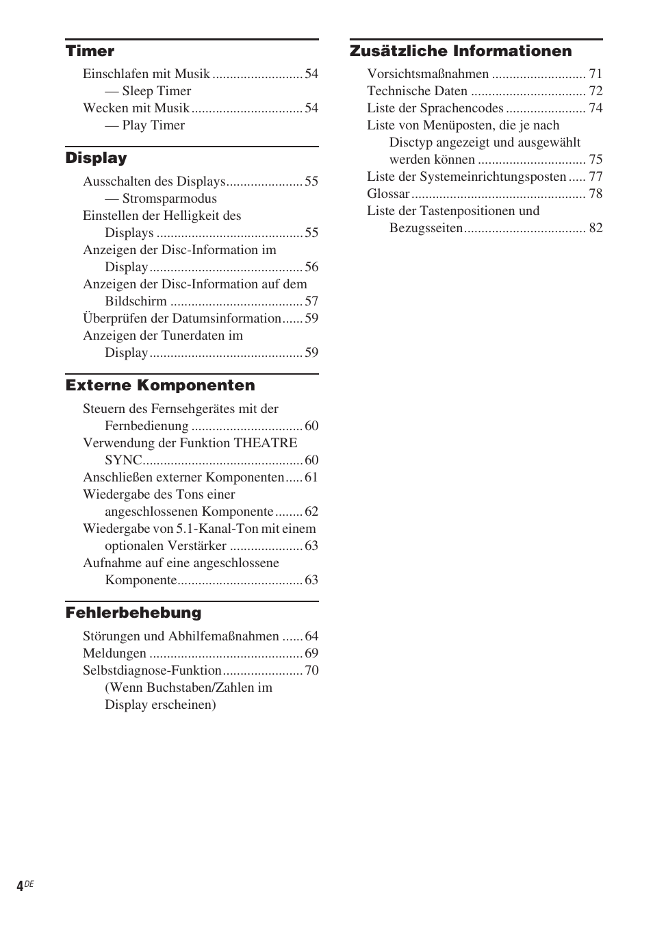 Sony CMT-WS2D User Manual | Page 4 / 244