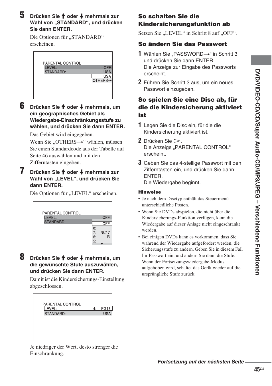 Sony CMT-WS2D User Manual | Page 45 / 244