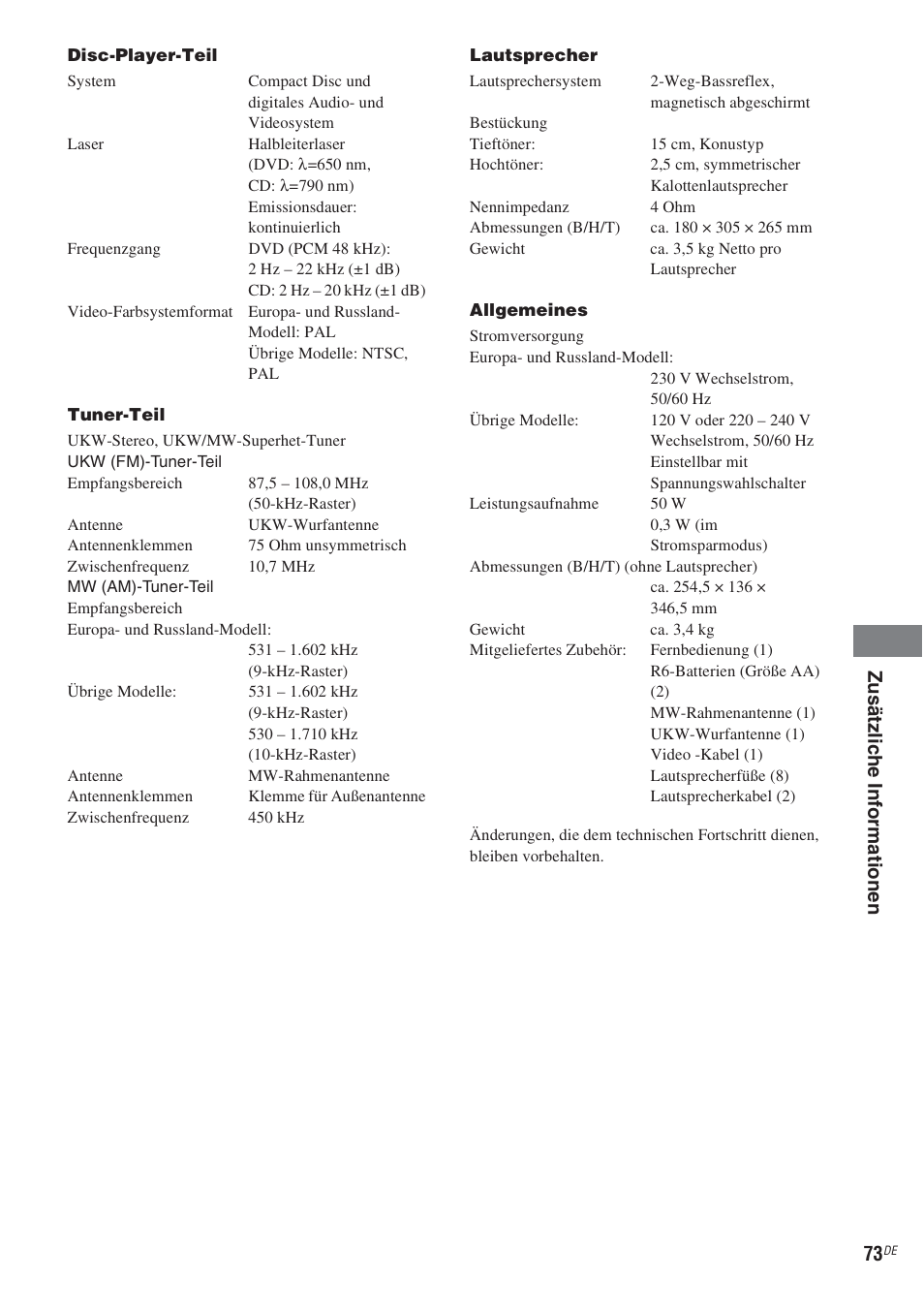 Sony CMT-WS2D User Manual | Page 73 / 244