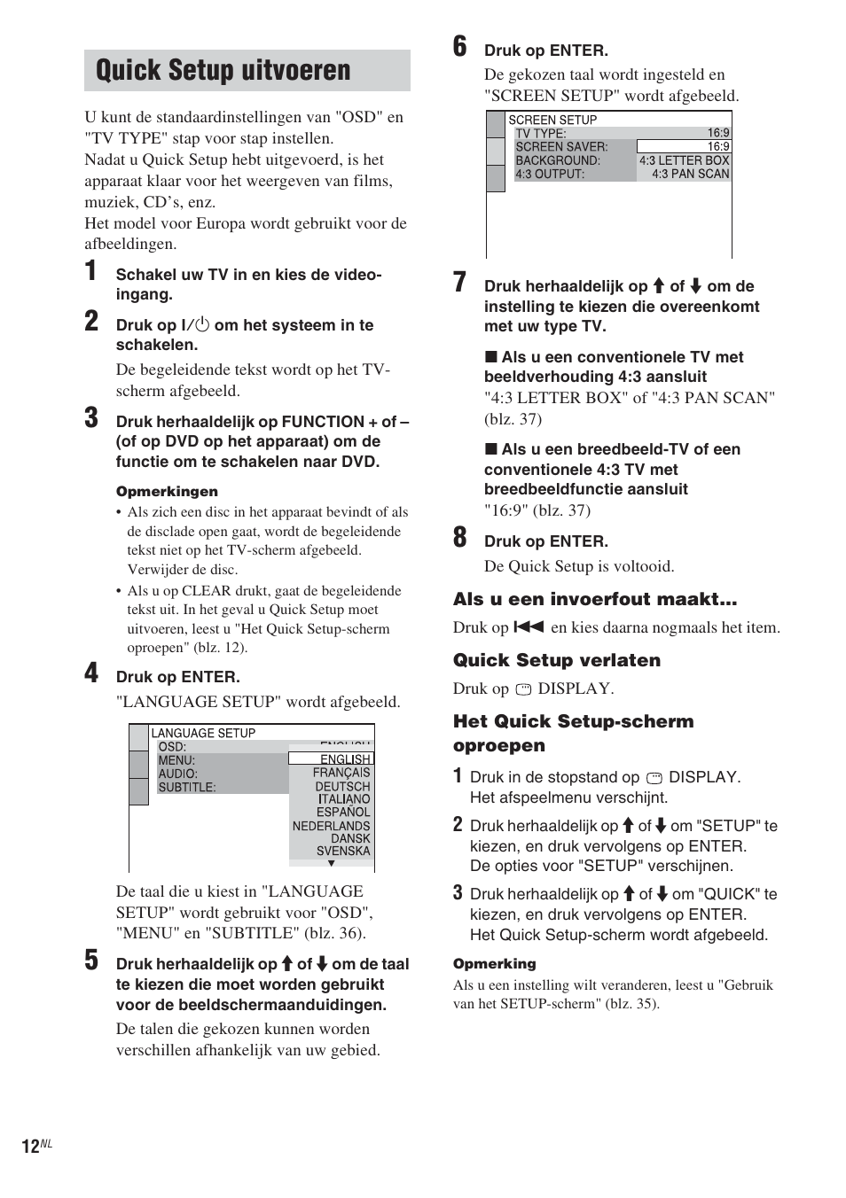 Quick setup uitvoeren | Sony CMT-WS2D User Manual | Page 94 / 244