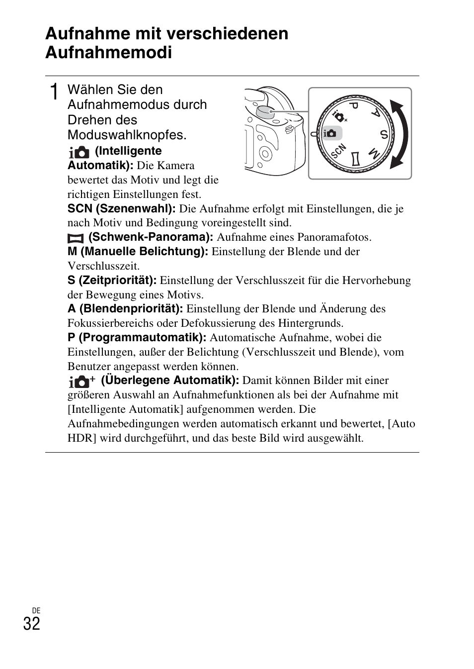 Verwenden der aufnahmefunktionen, Aufnahme mit verschiedenen aufnahmemodi | Sony ILCE-3000 User Manual | Page 146 / 579