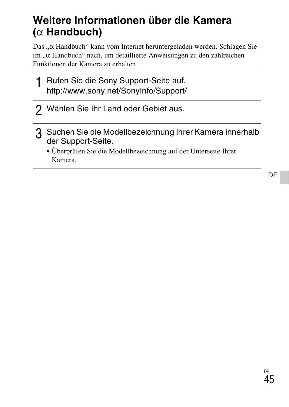 Weitere informationen über die kamera (a handbuch) | Sony ILCE-3000 User Manual | Page 159 / 579