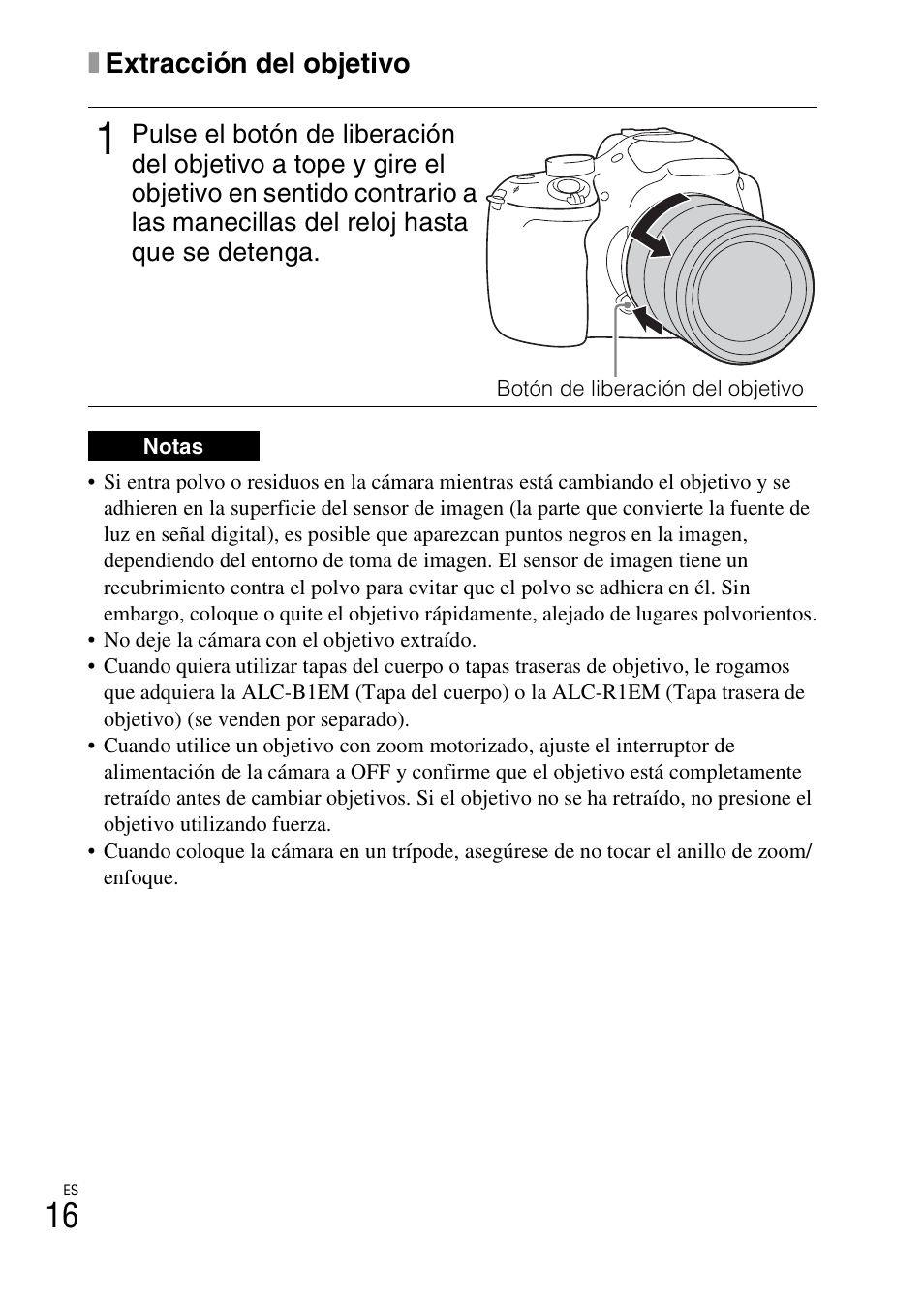 Xextracción del objetivo | Sony ILCE-3000 User Manual | Page 186 / 579