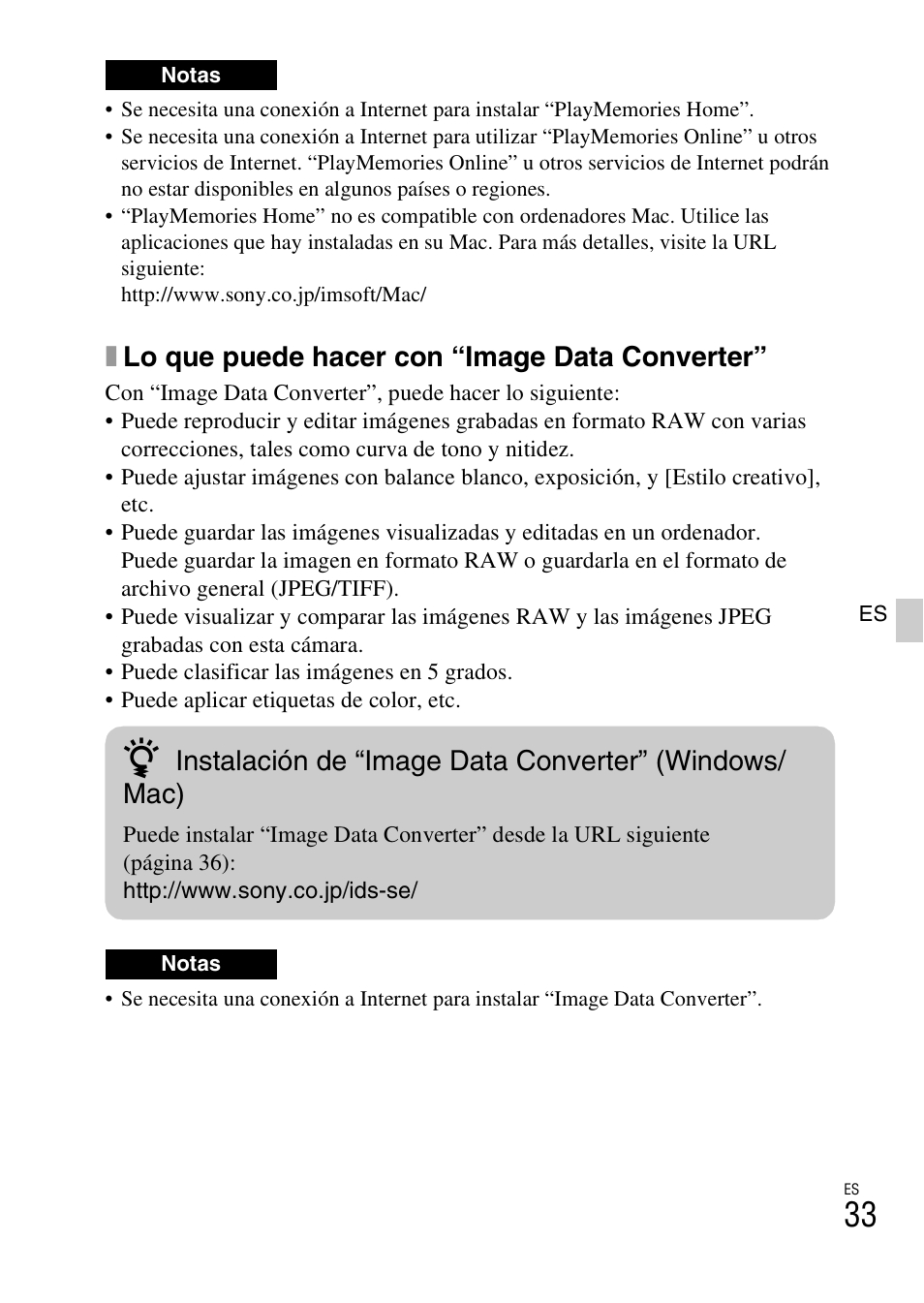 Xlo que puede hacer con “image data converter | Sony ILCE-3000 User Manual | Page 203 / 579
