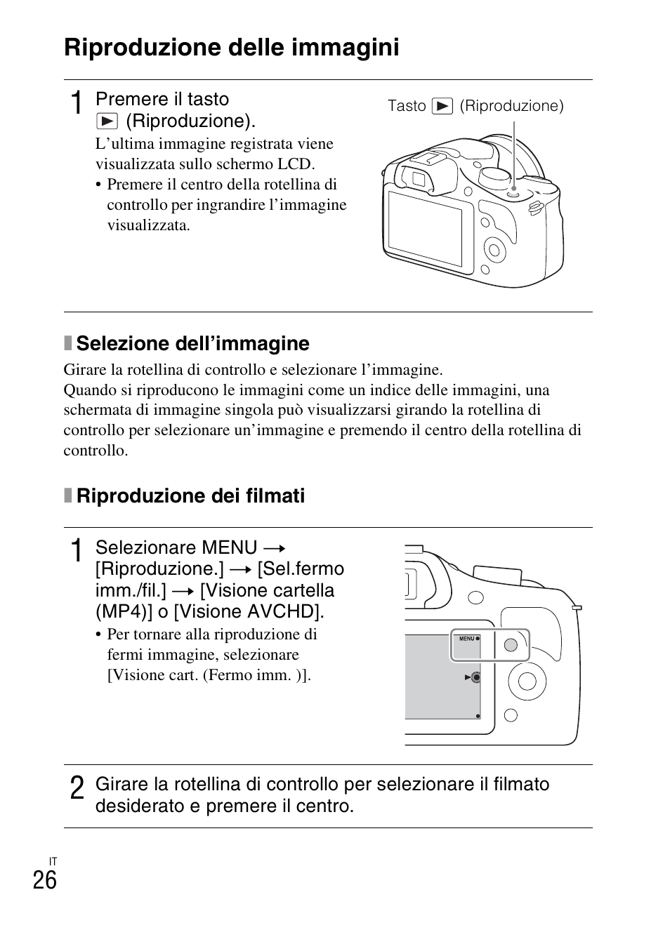 Riproduzione delle immagini, 26 riproduzione delle immagini | Sony ILCE-3000 User Manual | Page 252 / 579