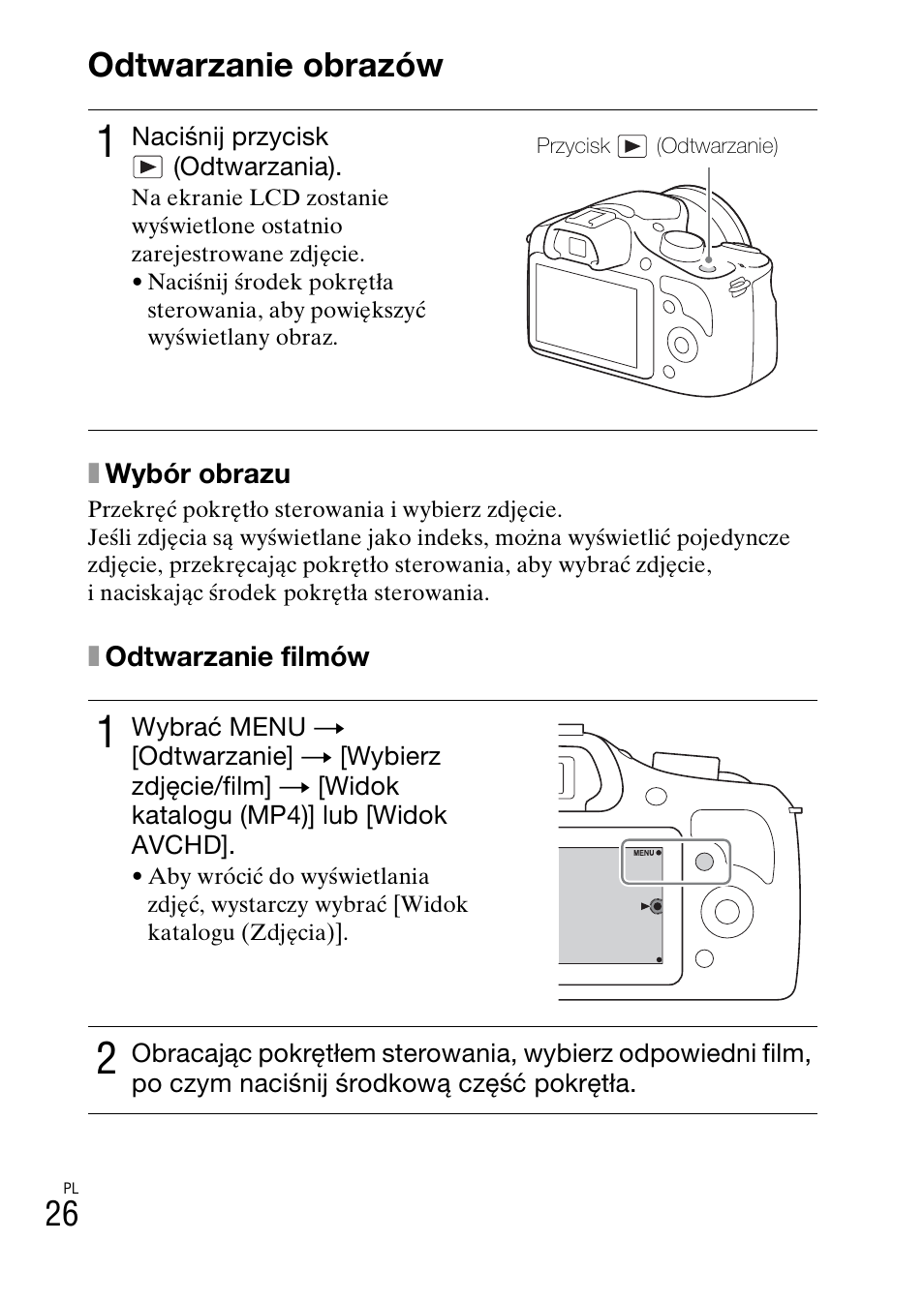 Odtwarzanie obrazów, 26 odtwarzanie obrazów | Sony ILCE-3000 User Manual | Page 422 / 579