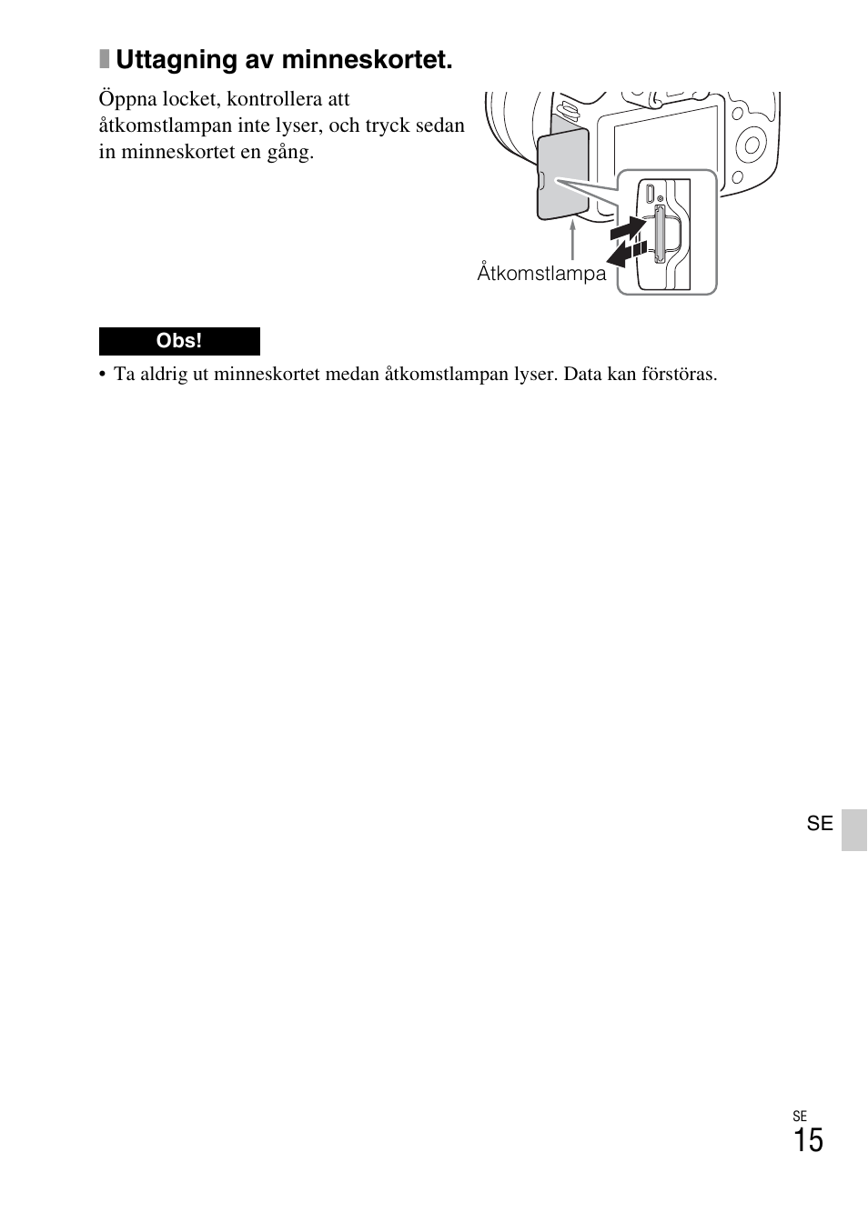 Xuttagning av minneskortet | Sony ILCE-3000 User Manual | Page 467 / 579