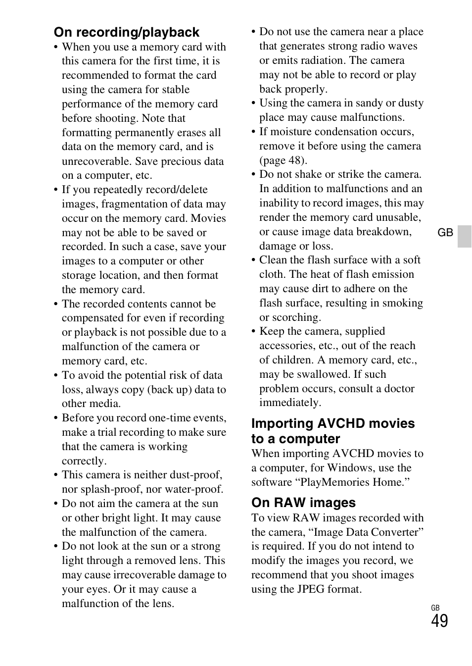 Sony ILCE-3000 User Manual | Page 49 / 579