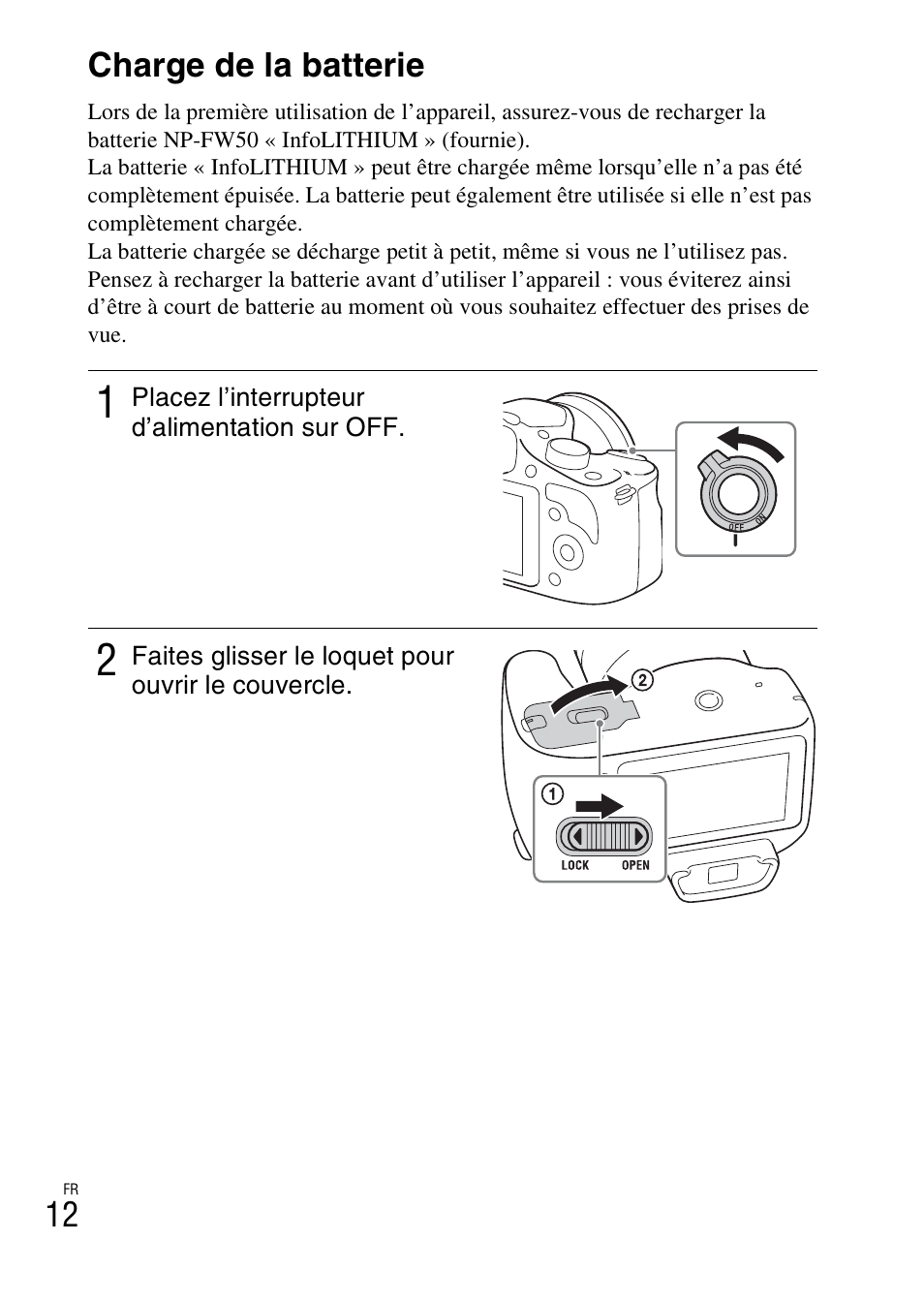 Charge de la batterie | Sony ILCE-3000 User Manual | Page 66 / 579