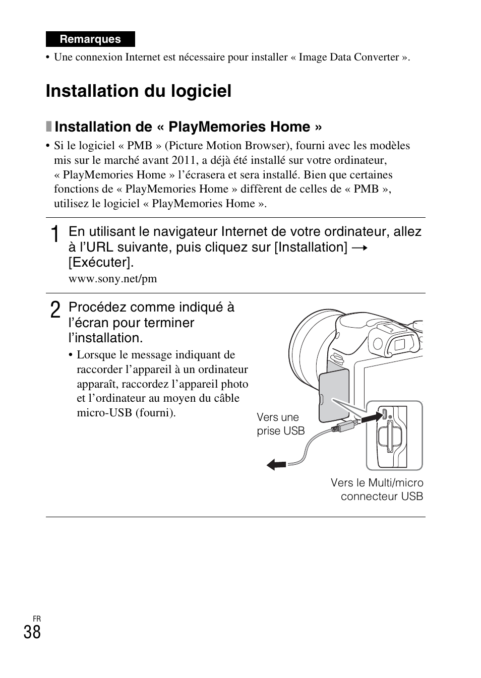 Installation du logiciel | Sony ILCE-3000 User Manual | Page 92 / 579